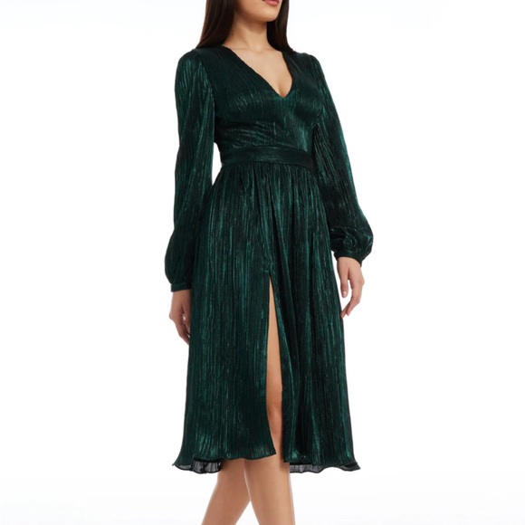 Dress the Population Holly Dress Emerald Green - Picture 2 of 7